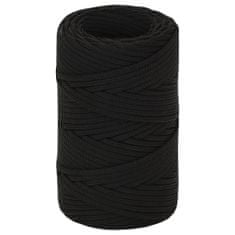 Vidaxl Pracovné lano čierne 2 mm 50 m polyester