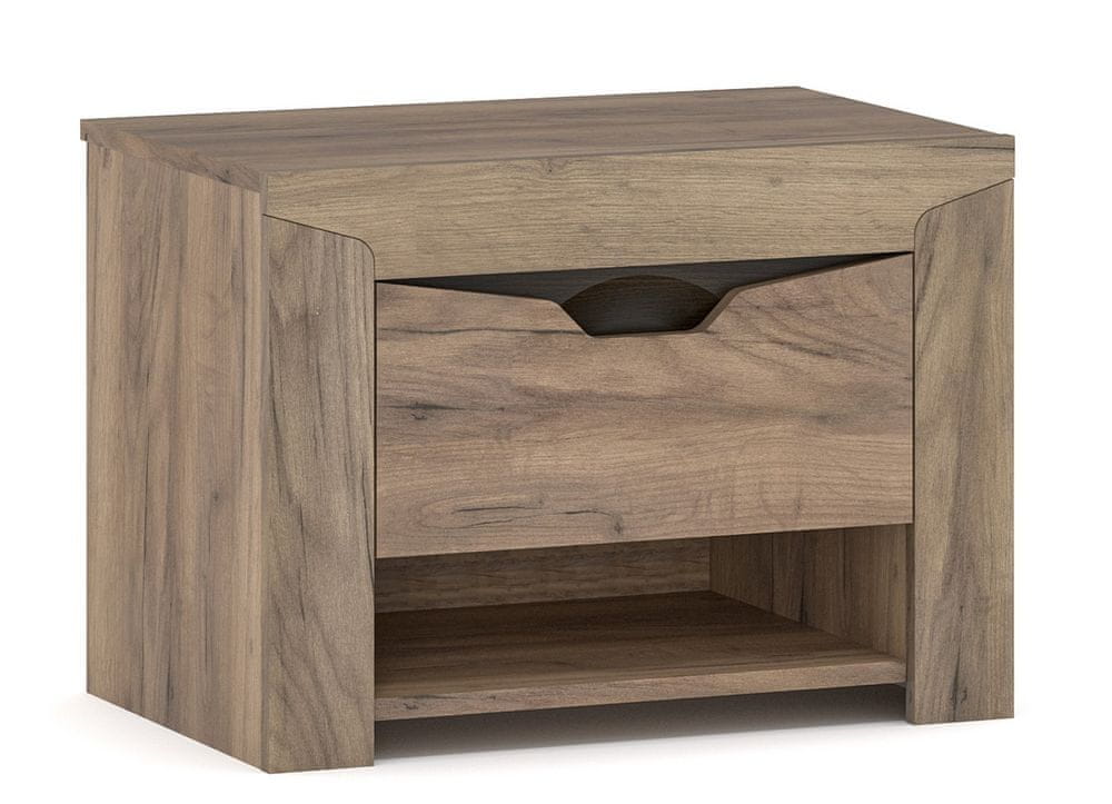 CASARREDO Nočný stolík 2 ks SANDRA wenge/dub tabac