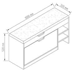 CASARREDO Botník RAYES biela