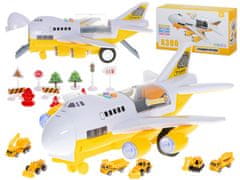 WOWO Transportné Lietadlo s Stavebnými Vozidlami - Transportné Lietadlo s 6 Stavebnými Vozidlami - Bočné/Predné Ovládanie