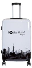 MONOPOL Sada kufrov Fly The World White 3-set