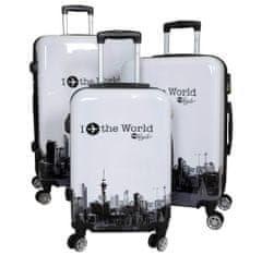 MONOPOL Sada kufrov Fly The World White 3-set