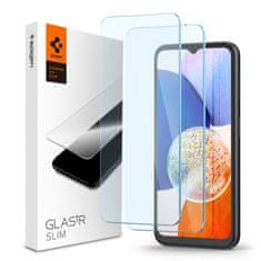 Spigen Ochranné Tvrdené Sklo Glas.Tr Slim 2-Pack Samsung Galaxy A14 4G / 5G Clear