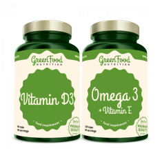 GreenFood Nutrition Omega 3 120 kapsúl + Vitamín D3 60 kapsúl