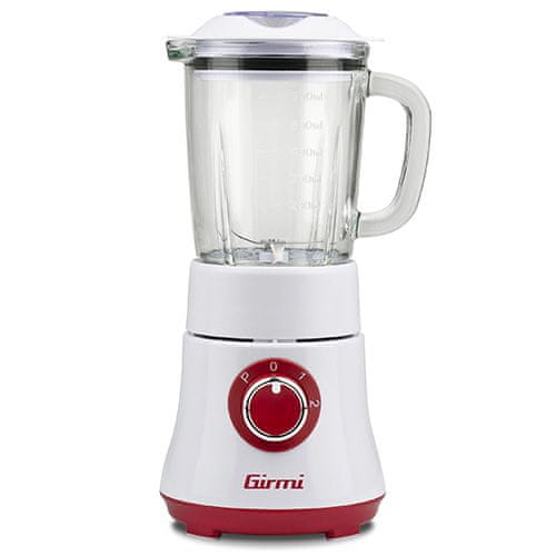 Girmi Frullatore con bicchiere in vetro, Frullatore con bicchiere in vetro 300W, 600ml