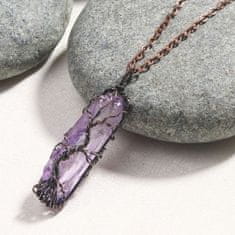 IZMAEL Náhrdelník Purple Stone-Fialová KP5256