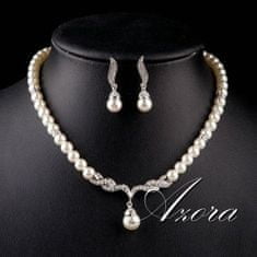 IZMAEL Set šperkov Pearl AZORA - Strieborná KP1338