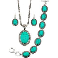 IZMAEL Set Turquoise Antique-Zelená/Typ2 KP3735