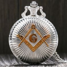 Oem Vreckové Hodinky Freemasonry-Strieborná/Zlatá KP5818