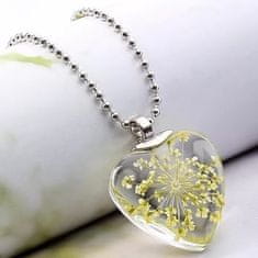 IZMAEL Náhrdelník Crystal Heart-Žltá KP6522