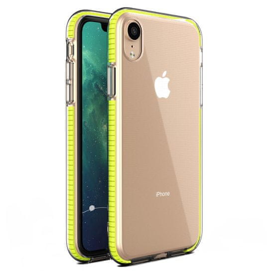 IZMAEL Puzdro Spring clear TPU pre Apple iPhone XR - Žltá KP8624