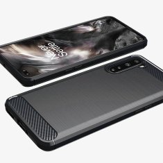 IZMAEL Carbon Shield TPU puzdro pre OnePlus Nord - Čierna KP9404