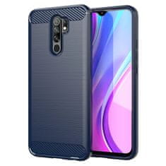 IZMAEL Carbon Shield TPU puzdro pre Xiaomi Redmi 9 - Modrá KP9449