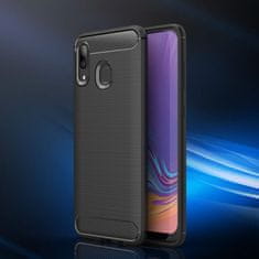 IZMAEL Carbon Shield TPU puzdro pre Samsung Galaxy A40 - Čierna KP9477