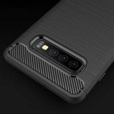 IZMAEL Carbon Shield TPU puzdro pre Samsung Galaxy S10 Plus - Čierna KP29531