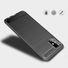 IZMAEL Carbon Shield TPU puzdro pre Samsung Galaxy A51 - Čierna KP9480