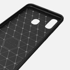 IZMAEL Carbon Shield TPU puzdro pre Samsung Galaxy A40 - Čierna KP9477