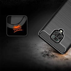 IZMAEL Carbon Shield TPU puzdro pre Xiaomi Redmi Note 9S/Redmi Note 9 Pro/Redmi Note 9 Pro Max - Čierna KP9447