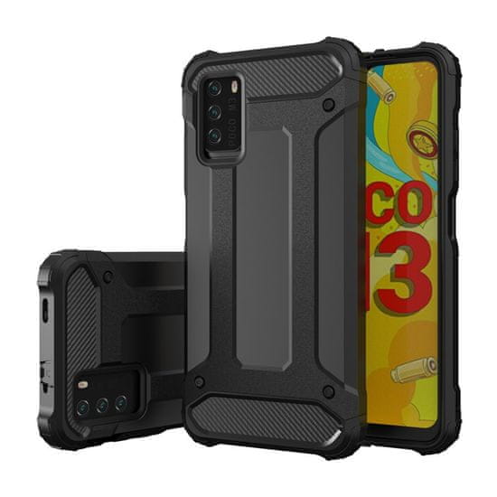 IZMAEL Puzdro Hybrid Armor pre Xiaomi Poco M3 - Čierna KP9532