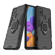 IZMAEL Odolné Puzdro Ring Armor Case pre Samsung Galaxy A21s - Modrá KP10328