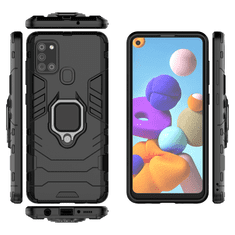 IZMAEL Odolné Puzdro Ring Armor Case pre Samsung Galaxy A21s - Modrá KP10328