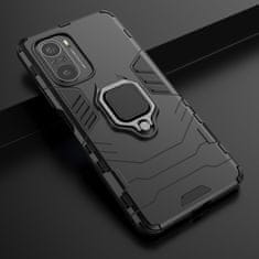 IZMAEL Odolné Puzdro Ring Armor Case pre Xiaomi Poco F3/Redmi K40/Redmi K40 Pro/Redmi K40 Pro+ - Čierna KP9709