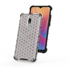 IZMAEL Honeycomb pancierové puzdro so silikónovým rámom pre Xiaomi Redmi 8/Redmi 8A - Transparentná KP10320