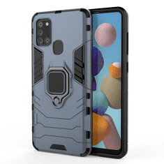 IZMAEL Odolné Puzdro Ring Armor Case pre Samsung Galaxy A21s - Modrá KP10328