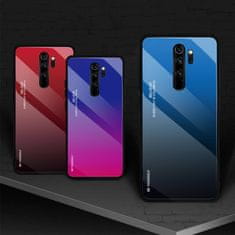 IZMAEL Puzdro Gradient Glass pre Xiaomi Redmi Note 8 Pro - Čierna/Červená KP10455