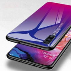 IZMAEL Puzdro Gradient Glass pre Samsung Galaxy A70 - Čierna/Modrá KP10464