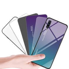 IZMAEL Puzdro Gradient Glass pre Samsung Galaxy A70 - Čierna/Modrá KP10464