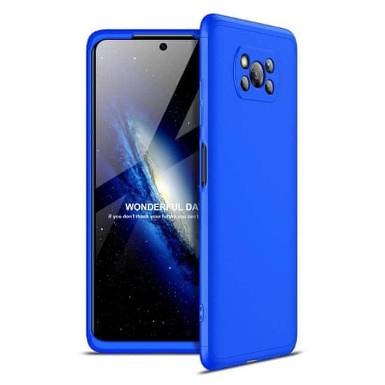 GKK Ochranné puzdro GKK 360 - Predný a zadný kryt celého mobilu pre Xiaomi Poco X3 NFC/Poco X3 Pro - Modrá KP10471