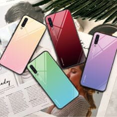 IZMAEL Puzdro Gradient Glass pre Samsung Galaxy A70 - Čierna/Modrá KP10464