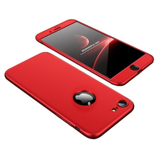 GKK Ochranné puzdro GKK 360 - Predný a zadný kryt celého mobilu pre Apple iPhone 7/iPhone 8 - Červená KP11400