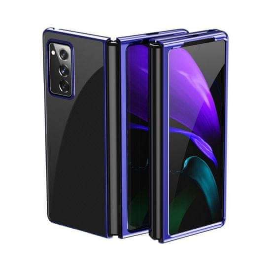 IZMAEL Plating Case Hard puzdro pre Samsung Galaxy Z Fold 2 5G - Čierna KP14896