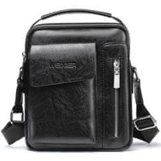 IZMAEL Pánska Crossbody Taška WEIXIER Brett-Čierna KP14935