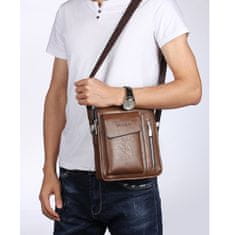 IZMAEL Pánska Crossbody Taška WEIXIER Brett-Čierna KP14935