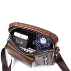 IZMAEL Pánska Crossbody Taška WEIXIER Brett-Čierna KP14935