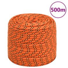 Vidaxl Lodné lano oranžové 10 mm 500 m polypropylén