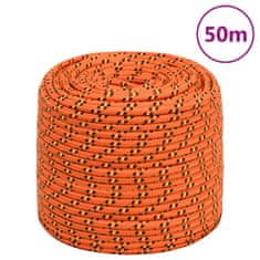 Vidaxl Lodné lano oranžové 10 mm 50 m polypropylén