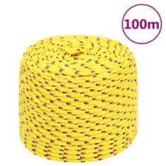 Vidaxl Lodné lano žlté 6 mm 100 m polypropylén