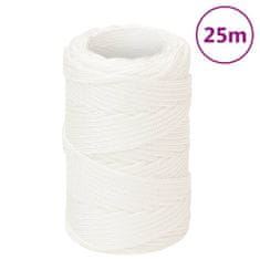 Vidaxl Lodné lano biele 2 mm 25 m polypropylén