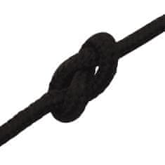 Vidaxl Pracovné lano čierne 4 mm 100 m polyester
