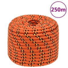 Vidaxl Lodné lano oranžové 12 mm 250 m polypropylén