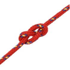 Vidaxl Lodné lano červené 5 mm 100 m polypropylén