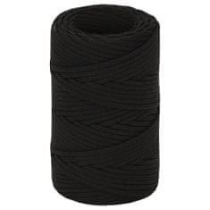 Vidaxl Pracovné lano čierne 2 mm 25 m polyester