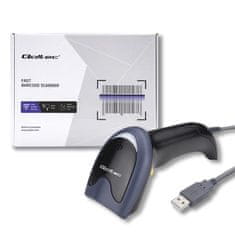 Qoltec Laserový skener čiarových kódov 1D | 2D | USB