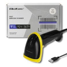 Qoltec Laserový skener čiarových kódov 1D | USB