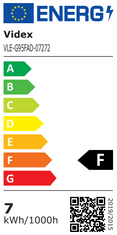 VIDEX Stmievateľná LED žiarovka E27 G95 7W = 53W 700lm 2200K Teplá biela 360°