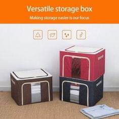 HOME & MARKER® Textilný úložný box organizér na oblečenie a posteľnú bielizeň s objemom 66 litrov (sada 6 ks) | STACKBOX 6X